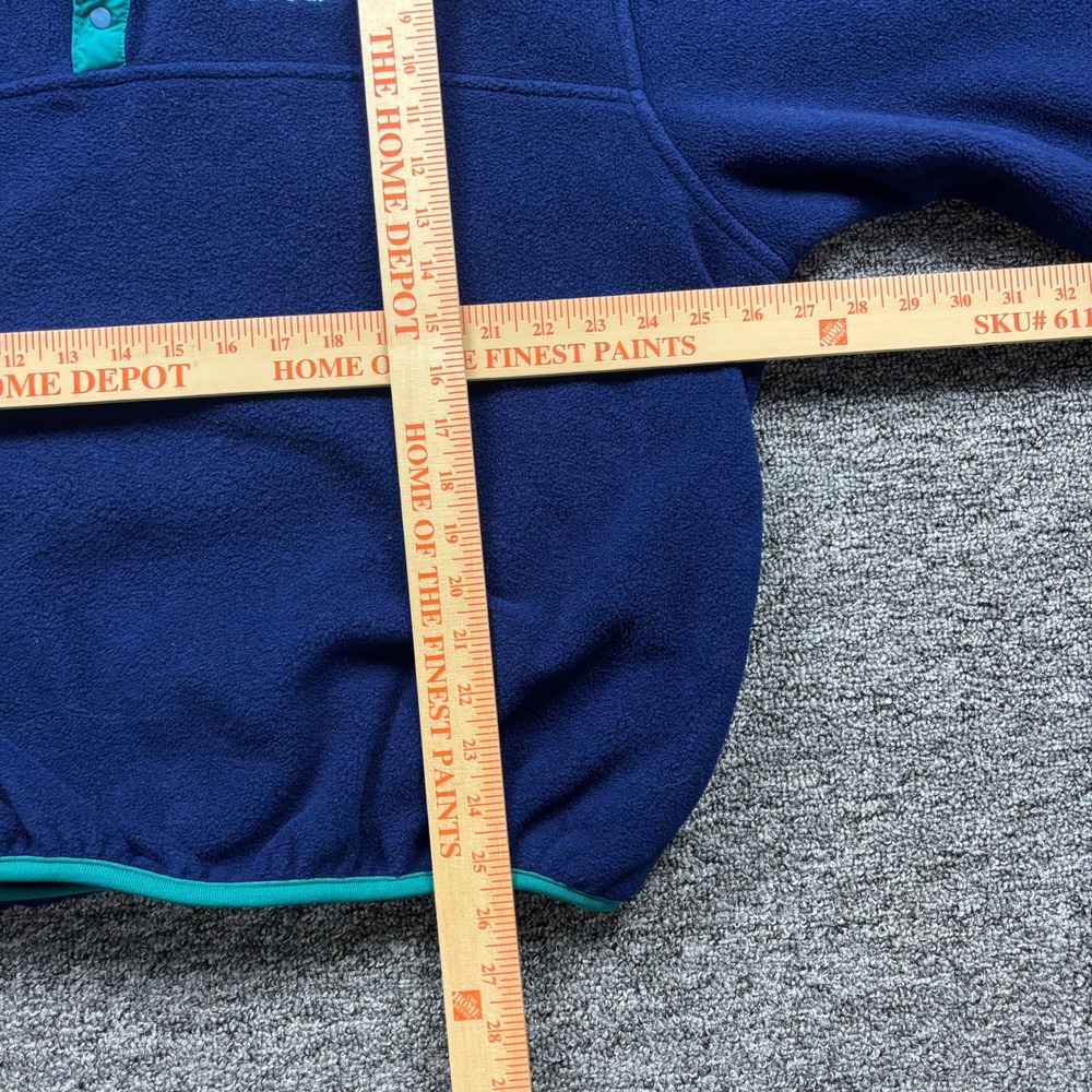 Vintage 90s L.L. Bean Pullover Fleece Sweater Blue/Teal Mens Size XL - Picture 7 of 8